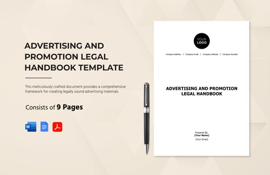 Advertising and Promotion Legal Handbook Template