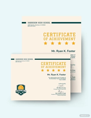 Basketball Certificate Of Achievement Template