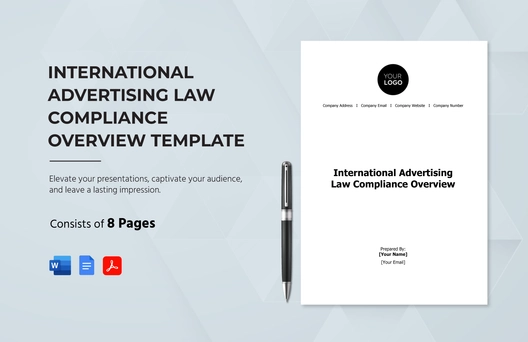 International Advertising Law Compliance Overview Template
