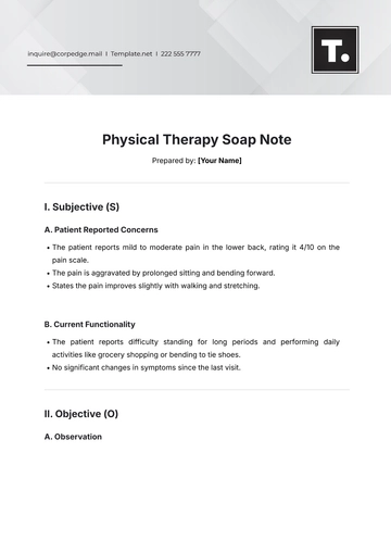 Free Physical Therapy Soap Note Template to Edit Online