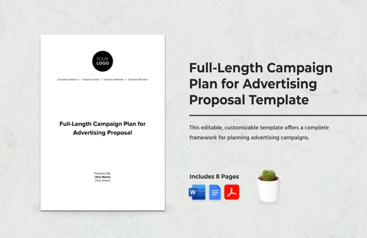 Full-Length Campaign Plan for Advertising Proposal Template