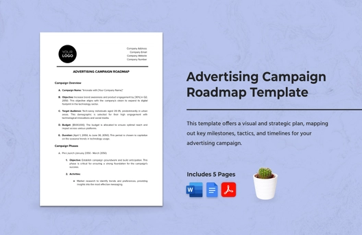 Advertising Campaign Roadmap Template