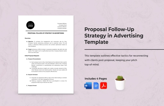 Proposal Follow-Up Strategy in Advertising Template