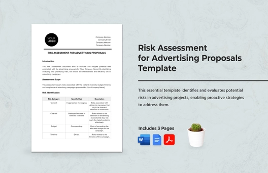 Risk Assessment for Advertising Proposals Template