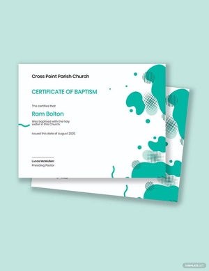 Creative Baptism Certificate Template