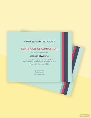 Completion Certificate Template