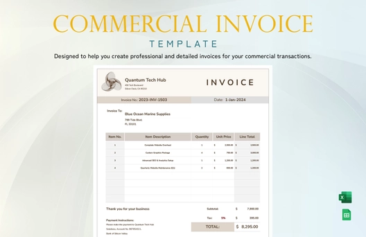 Commercial Invoice Template