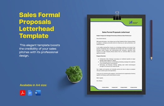 Sales Formal Proposals Letterhead Template