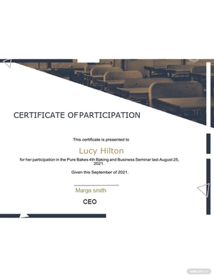 Editable Attendance Certificate Template