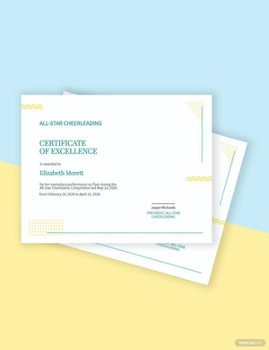 Editable Cheerleading Certificate Template