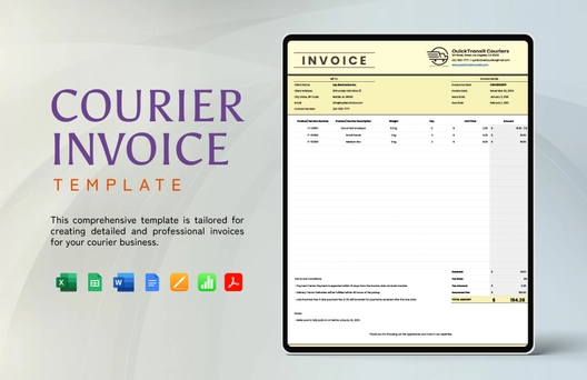 Courier Invoice Template