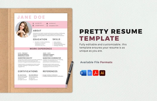 Pretty Resume Template