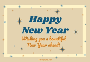 Free New Year Vintage Card Template to Edit Online
