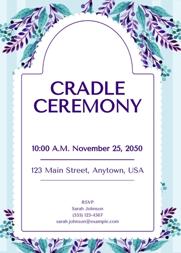 Free Cradle Ceremony Invitation Template to Edit Online