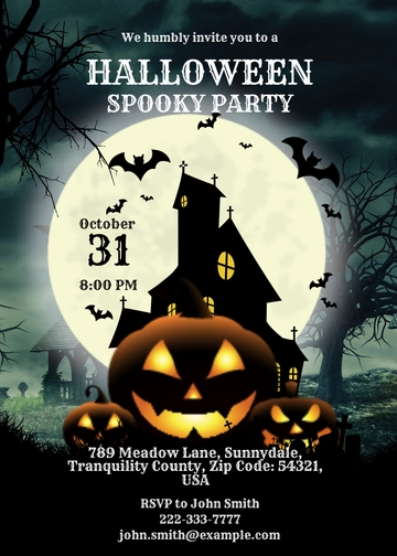 Free Halloween Spooky Party Invitation Template to Edit Online