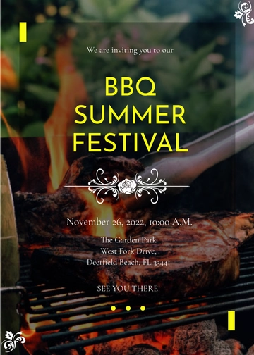 Free BBQ Invitation Template to Edit Online