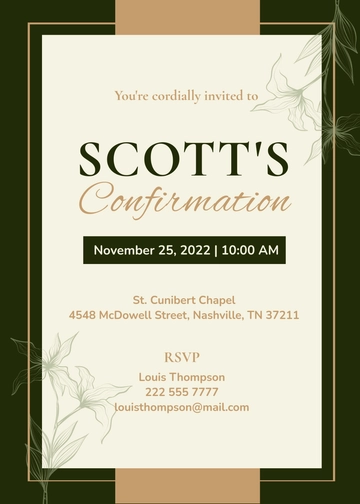 Free Confirmation Invitation Template to Edit Online