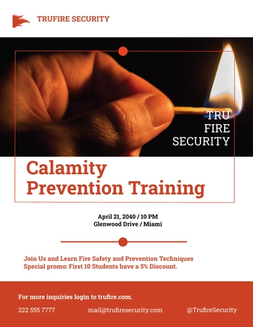 Free Sample Fire Safety Flyer Template to Edit Online
