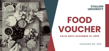 Free School Food Voucher Template to Edit Online