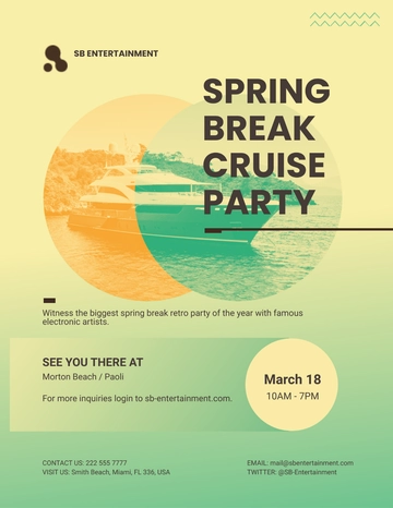 Free Cruise And Yacht Party Flyer Template to Edit Online