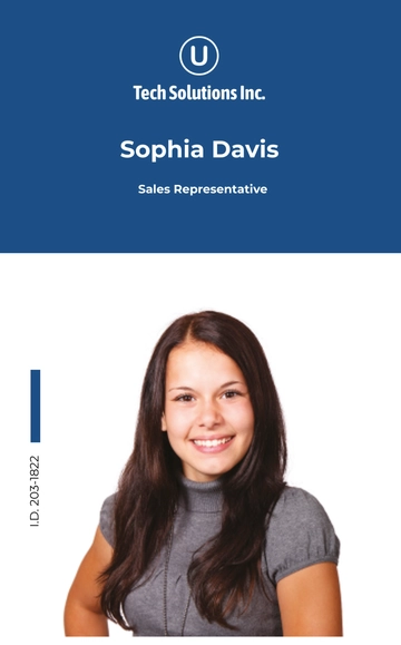Free Staff ID Card Template to Edit Online