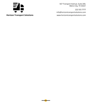 Free Transport Letterhead Template to Edit Online