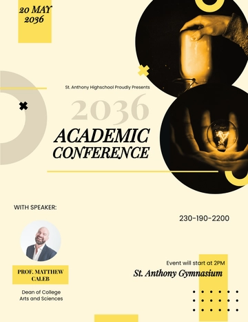 Free Academic Conference Flyer Template to Edit Online