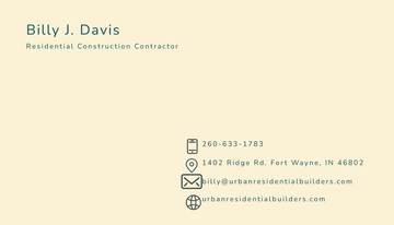 Free Residential Construction Business Card Template to Edit Online