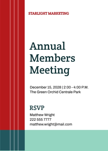 Free Meeting Invitation Template to Edit Online