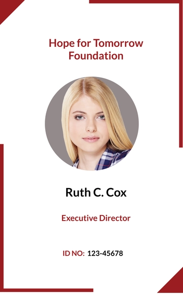 Free Blank Non-Profit Organizations ID Card Template to Edit Online
