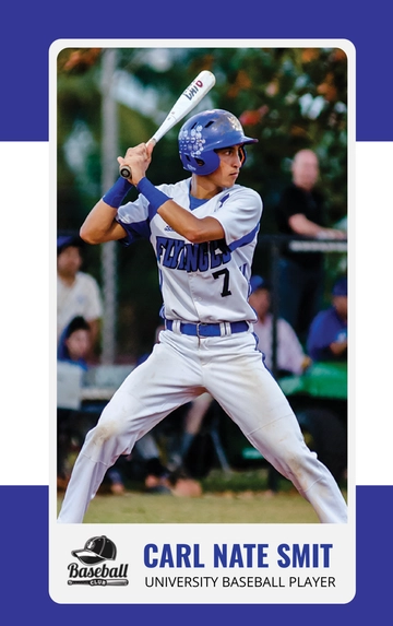 Free Sample Baseball Trading Card Template to Edit Online