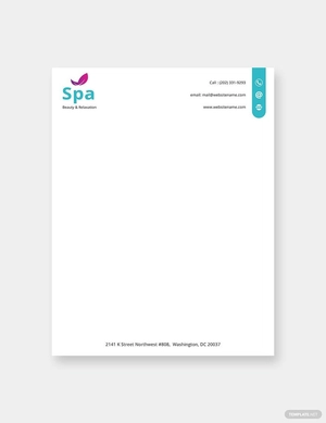 Editable Spa Letterhead Template