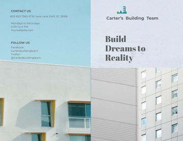Free Apartment Construction Bi-Fold Brochure Template to Edit Online