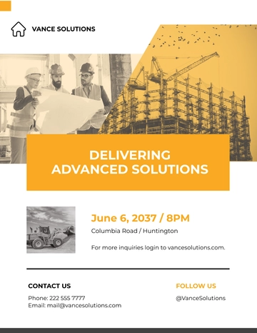 Free Construction and Engineering Services Flyer Template to Edit Online