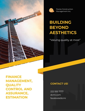 Free Construction Management Flyer Template to Edit Online
