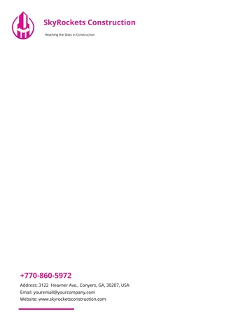 Free Commercial Construction Letterhead Template to Edit Online