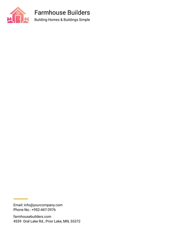 Free Construction Business Letterhead Template to Edit Online