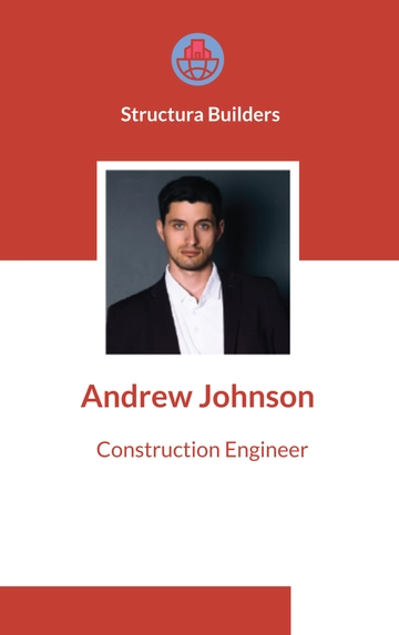 Free Construction Engineer ID Card Template to Edit Online