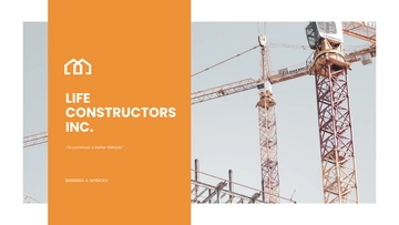 Free Construction Company Presentation Template to Edit Online