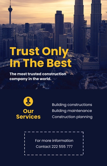 Free Building Construction Poster Template to Edit Online