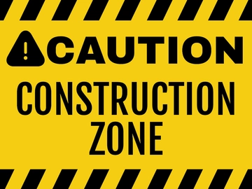 Free Construction Zone Sign Template to Edit Online