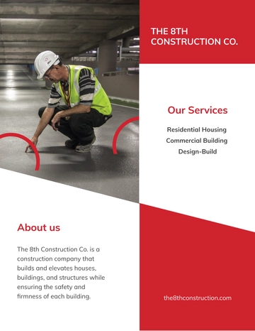 Free Construction Promotion Leaflet Template to Edit Online