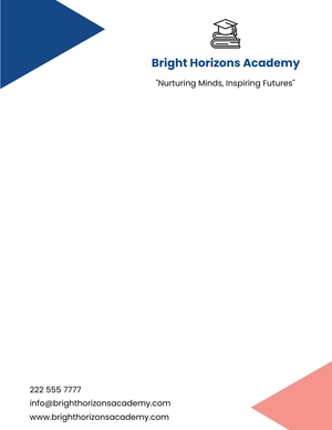 Free Blank Education Letterhead Template to Edit Online