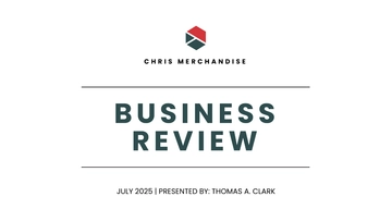 Free Business Review Presentation Template to Edit Online
