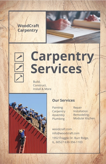 Free Carpenter Poster Template to Edit Online