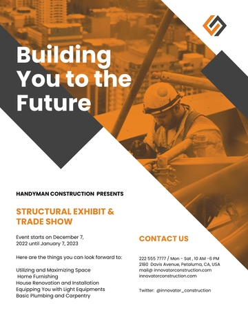 Free Commercial Construction Marketing Flyer Template to Edit Online