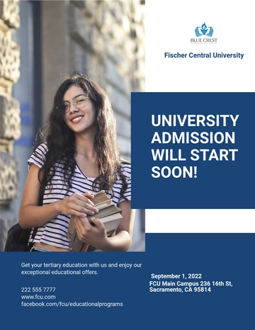 Free University Education Flyer Template to Edit Online