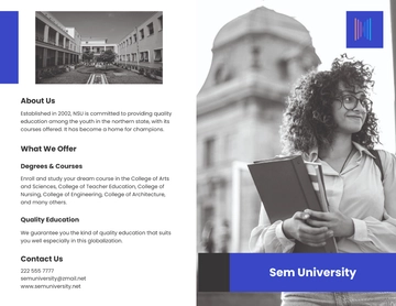 Free Bi-Fold University Education Brochure Template to Edit Online