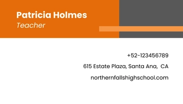 Free Education School Business Card Template to Edit Online
