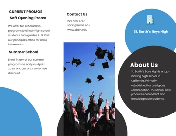 Free Tri-fold Academic School Brochure Template to Edit Online